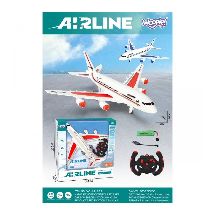 Zdalnie sterowany samolot pasażerski Airline / Woopie