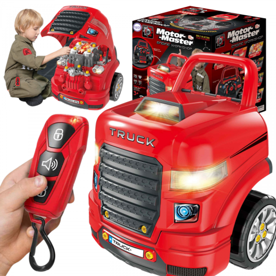 Ciężarówka dla małego mechanika + akcesoria 61 el. / Woopie