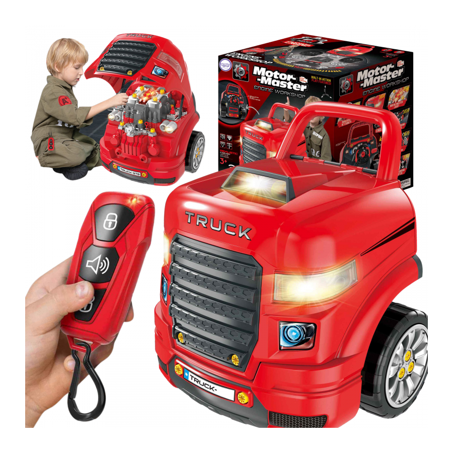 Ciężarówka dla małego mechanika + akcesoria 61 el. / Woopie