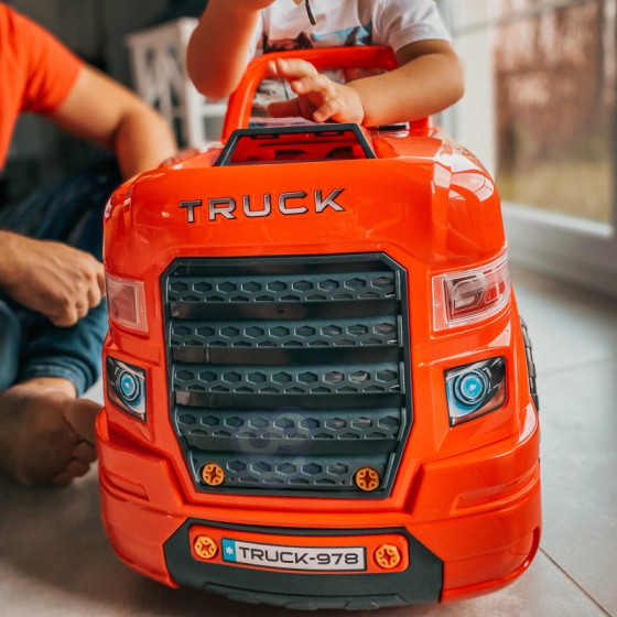 Ciężarówka dla małego mechanika + akcesoria 61 el. / Woopie