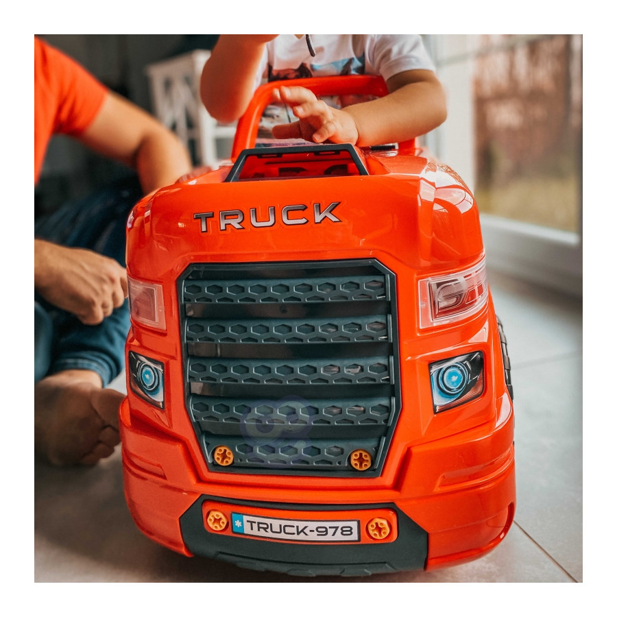 Ciężarówka dla małego mechanika + akcesoria 61 el. / Woopie