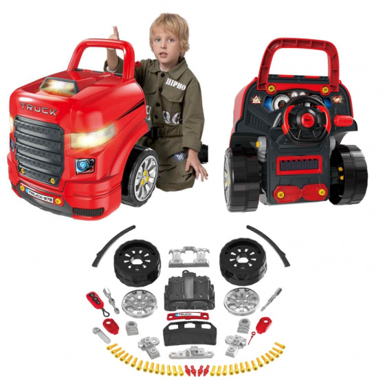 Ciężarówka dla małego mechanika + akcesoria 61 el. / Woopie