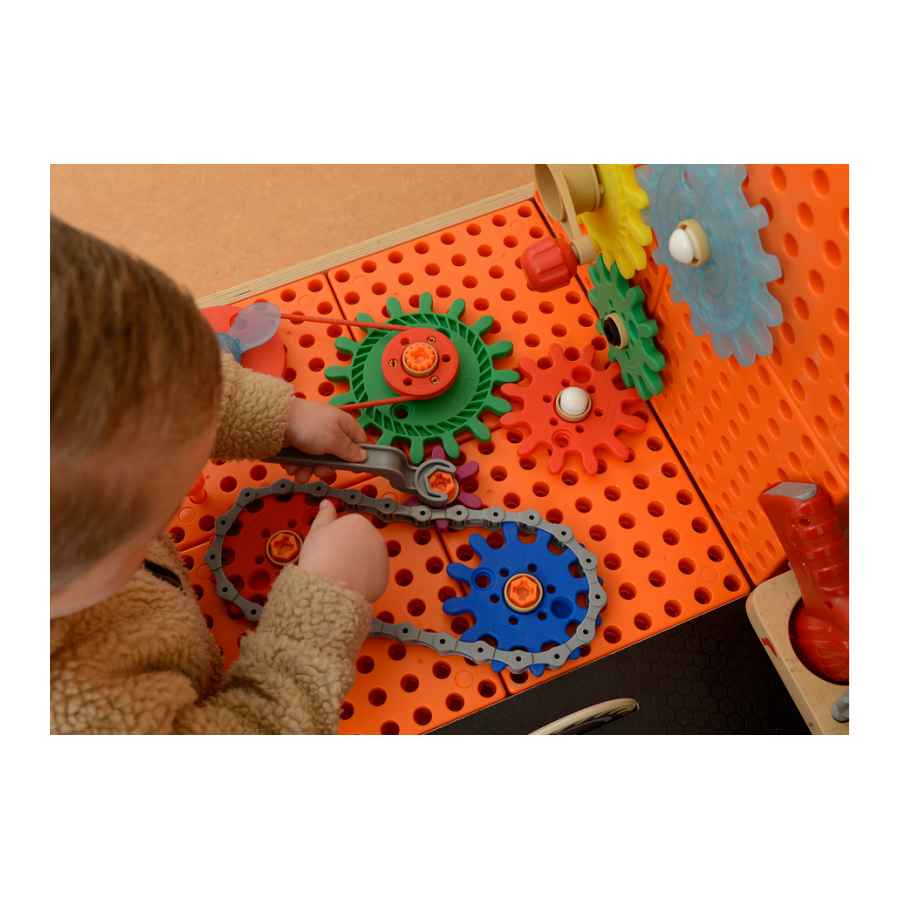 Drewniany warsztat XXL STEM z narzędziami + akcesoria / Masterkidz