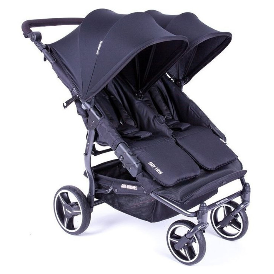 Wózek dla bliźniaków Easy Twin 3S Black / Baby Monsters
