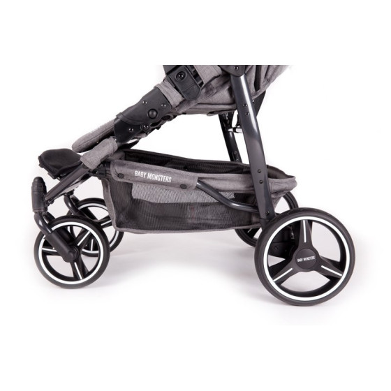 Wózek dla bliźniaków Easy Twin 3S Black / Baby Monsters