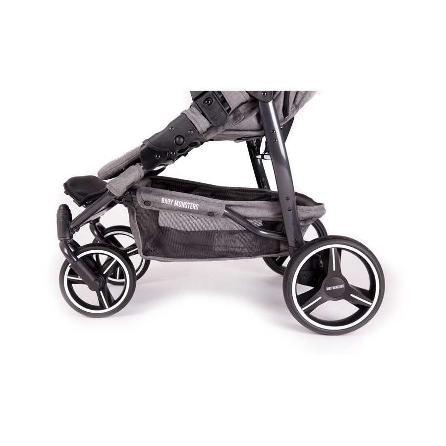 Wózek dla bliźniaków Easy Twin 3S Black / Baby Monsters