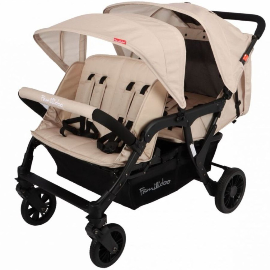 Wózek spacerowy do żłobka Lidoo Lite Sand 4-osobowy / Familidoo