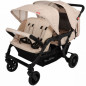 Wózek spacerowy do żłobka Lidoo Lite Sand 4-osobowy / Familidoo