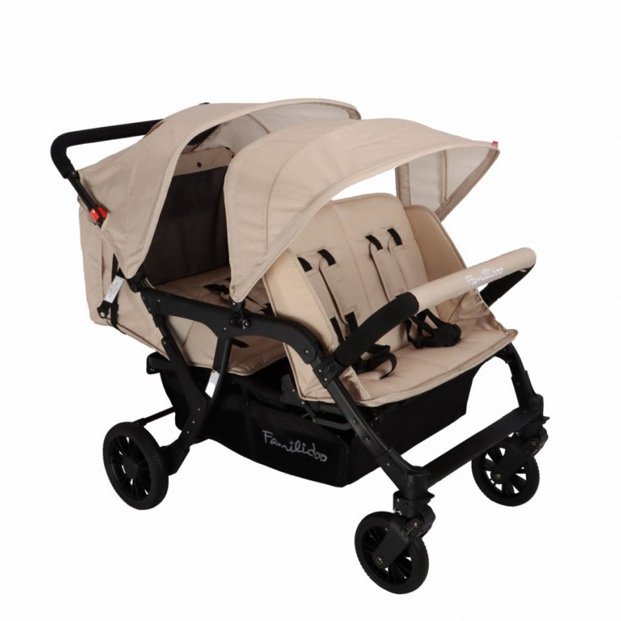 Wózek spacerowy do żłobka Lidoo Lite Sand 4-osobowy / Familidoo