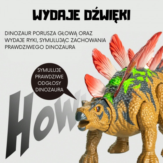 Zdalnie sterowany dinozaur Stegozaur RC / Woopie