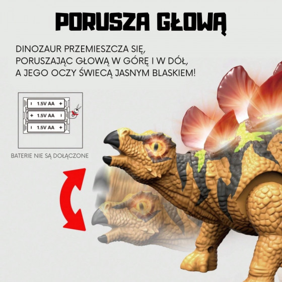 Zdalnie sterowany dinozaur Stegozaur RC / Woopie