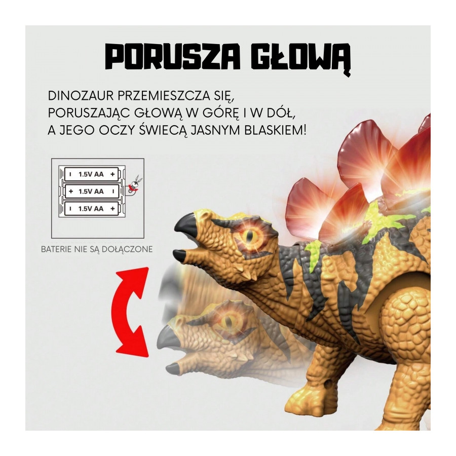 Zdalnie sterowany dinozaur Stegozaur RC / Woopie