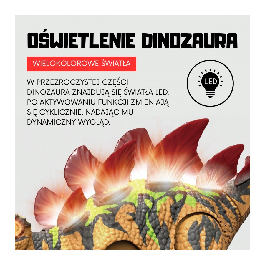 Zdalnie sterowany dinozaur Stegozaur RC / Woopie