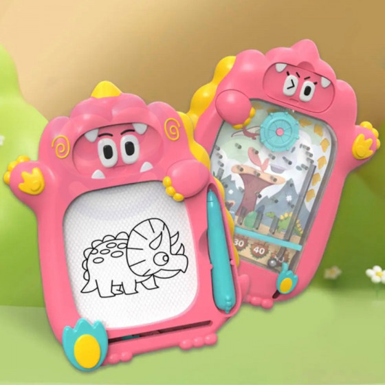 Różowa tablica magnetyczna znikopis + Gra zręcznościowa Pinball / Woopie