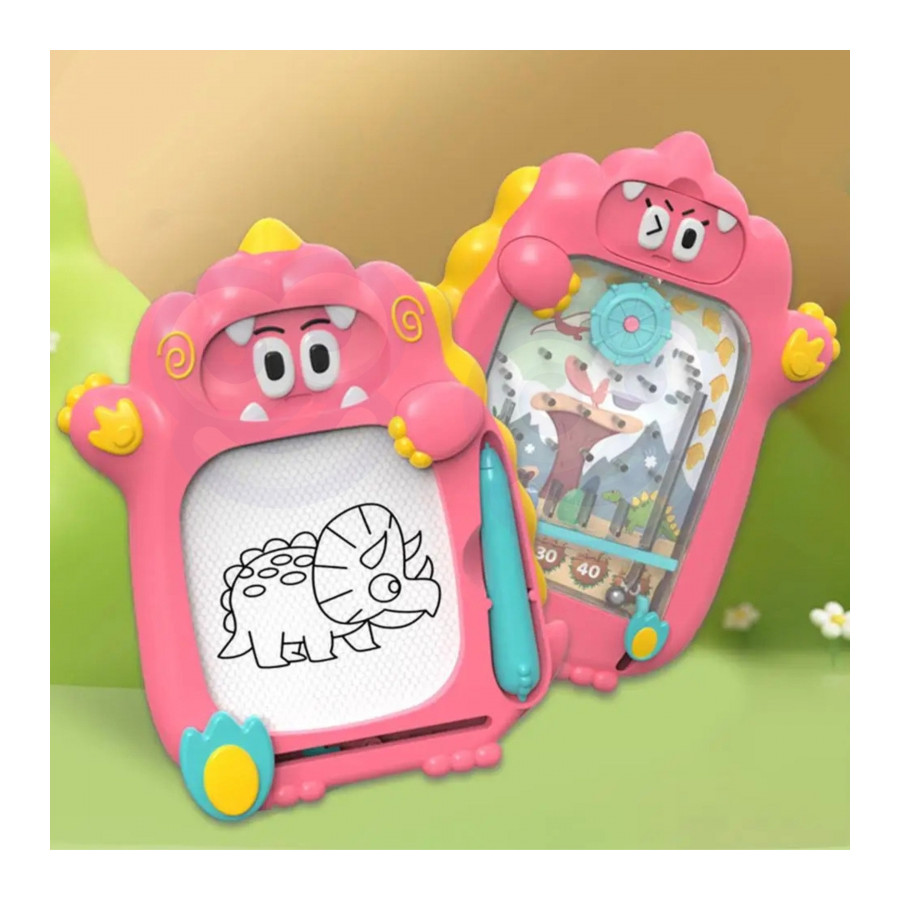 Różowa tablica magnetyczna znikopis + Gra zręcznościowa Pinball / Woopie