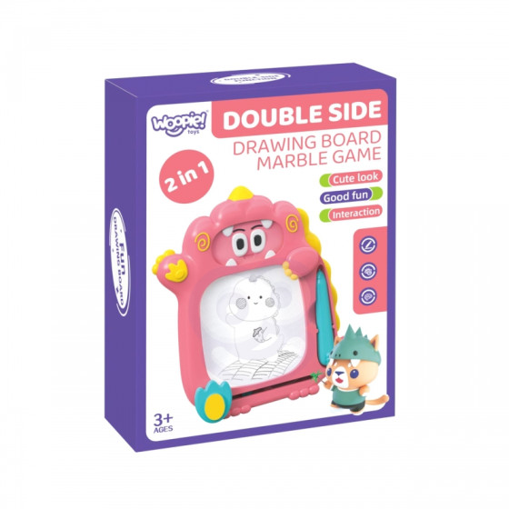 Różowa tablica magnetyczna znikopis + Gra zręcznościowa Pinball / Woopie