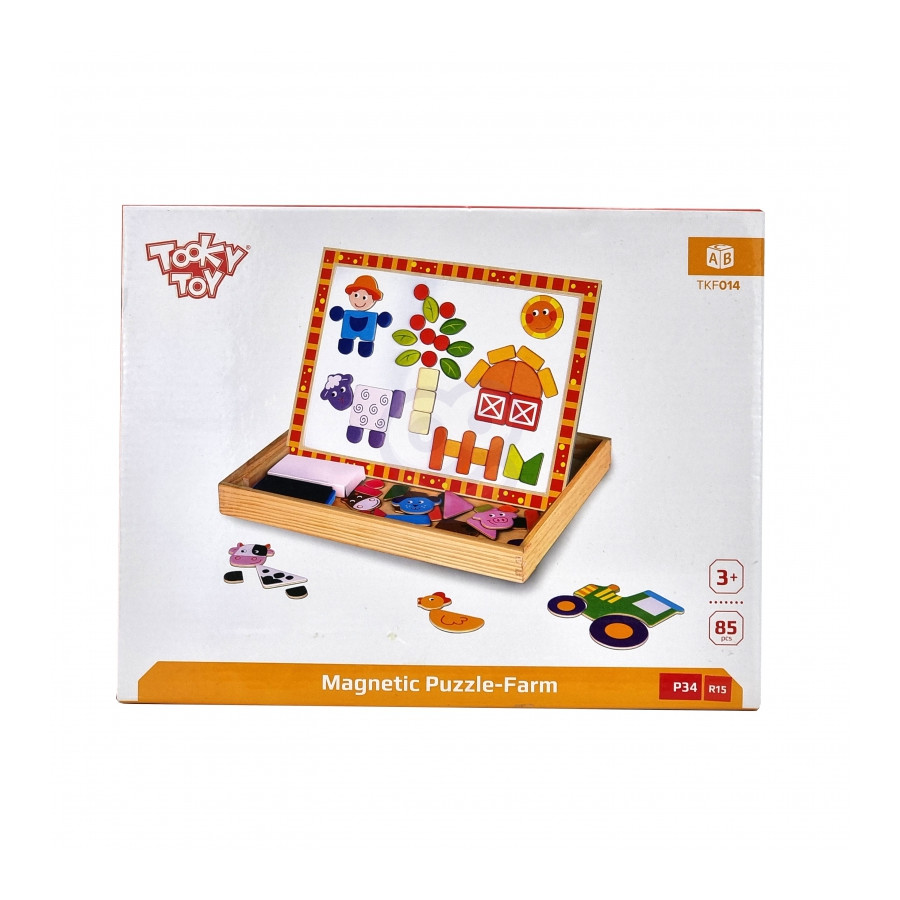 Dwustronna tablica magnetyczna Farma / Tooky Toy