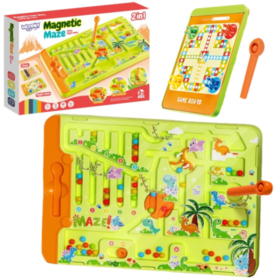 Magnetyczny labirynt + Gra Chińczyk / Woopie