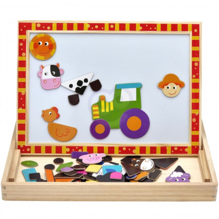 Dwustronna tablica magnetyczna Farma / Tooky Toy