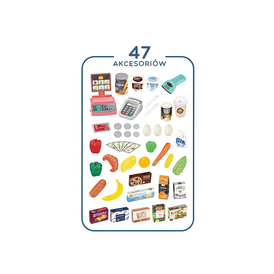 Sklep Supermarket z wózkiem i akcesoriami 47 el. / Woopie