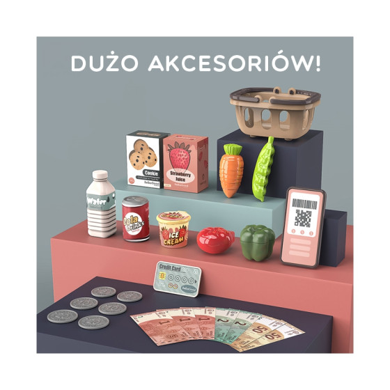 Kasa sklepowa z akcesoriami 25 el. / Woopie