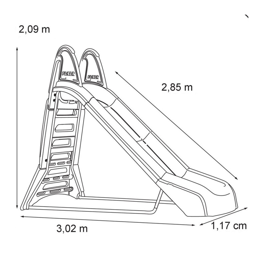 Zjeżdżalnia ogrodowa ze ślizgiem wodnym 285 cm / Feber