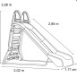 Zjeżdżalnia ogrodowa ze ślizgiem wodnym 285 cm / Feber