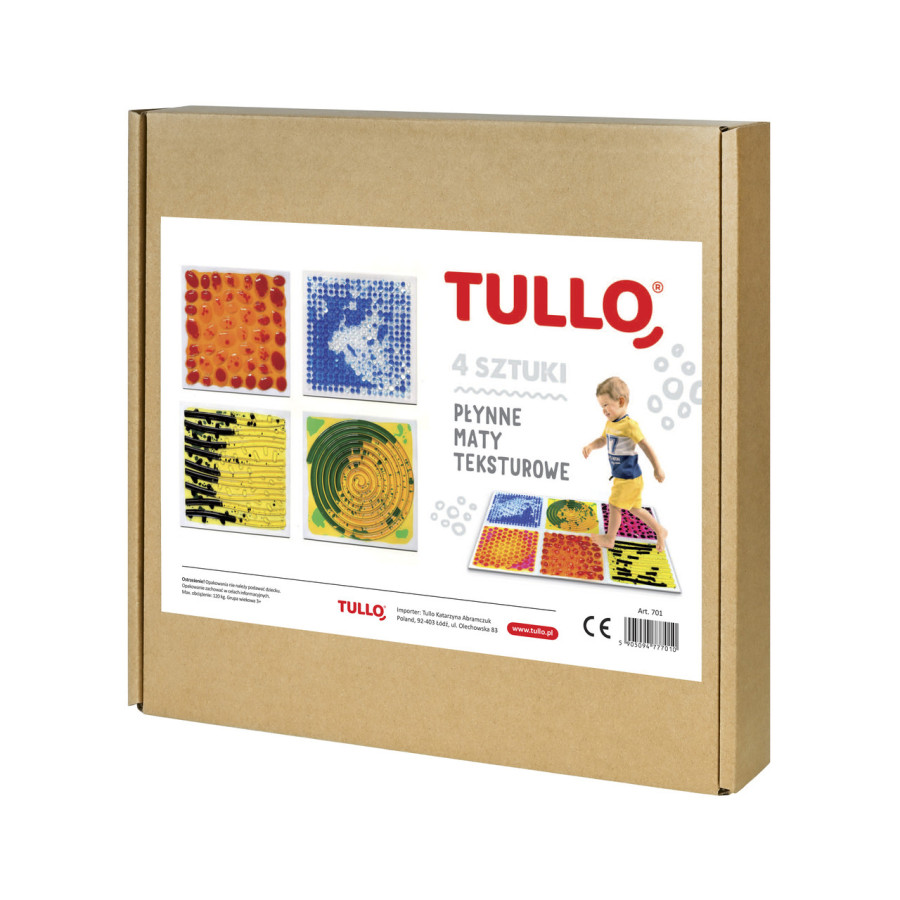 Ścieżka sensoryczna - płytki z cieczą fakturowe 30 cm 4 szt. / Tullo