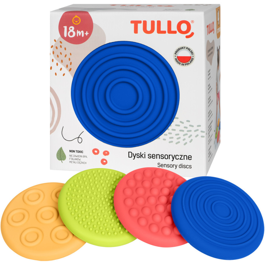 Dyski sensoryczne różne faktury 4 szt. / Tullo