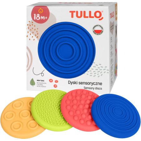 Dyski sensoryczne różne faktury 4 szt. / Tullo