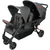 Wózek spacerowy do żłobka Lidoo Ergondrive Black 3-osobowy / Familidoo