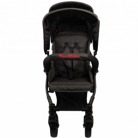Wózek spacerowy do żłobka Lidoo Ergondrive Black 3-osobowy / Familidoo