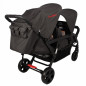 Wózek spacerowy do żłobka Lidoo Ergondrive Black 3-osobowy / Familidoo