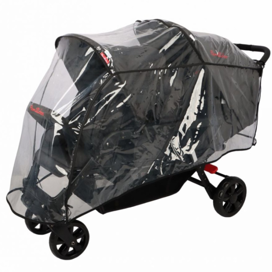Wózek spacerowy do żłobka Lidoo Ergondrive Black 3-osobowy / Familidoo