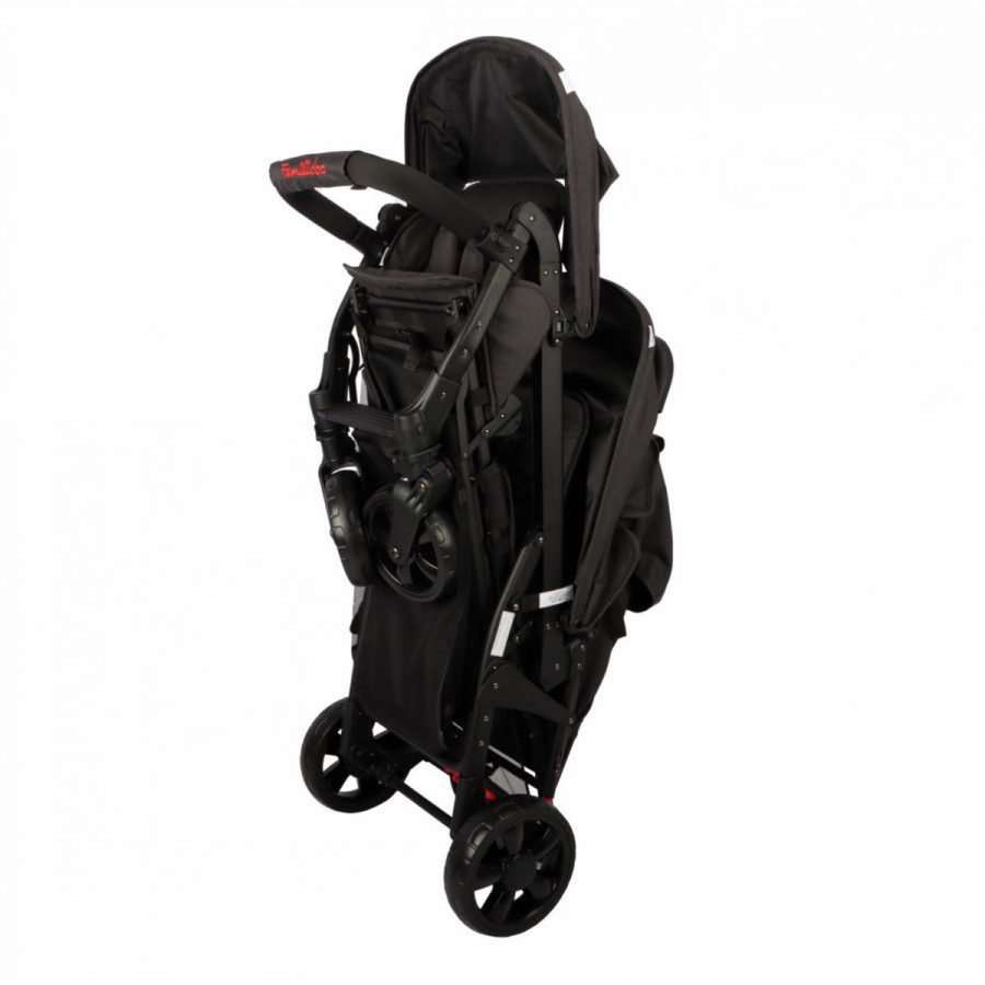 Wózek spacerowy do żłobka Lidoo Ergondrive Black 3-osobowy / Familidoo