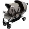 Wózek spacerowy do żłobka Lidoo Ergondrive Grey 3-osobowy / Familidoo