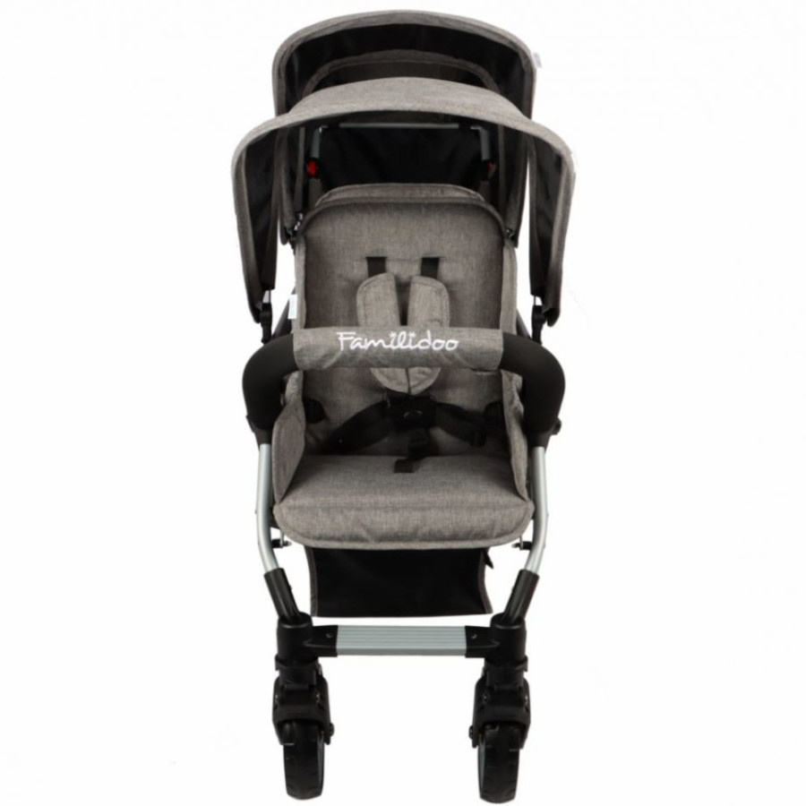 Wózek spacerowy do żłobka Lidoo Ergondrive Grey 3-osobowy / Familidoo