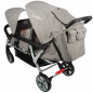 Wózek spacerowy do żłobka Lidoo Ergondrive Grey 3-osobowy / Familidoo