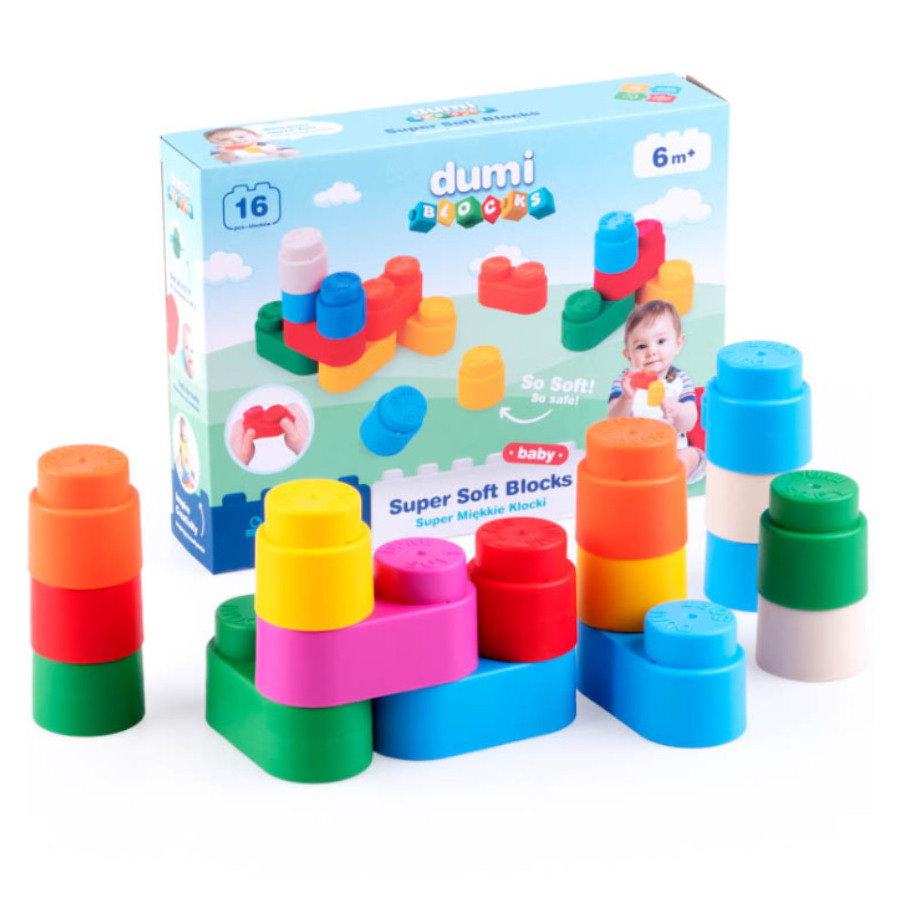 Super miękkie klocki Dumi Blocks 16 szt. / Dumel Super miękkie klocki Dumi Blocks 16 szt. / Dumel