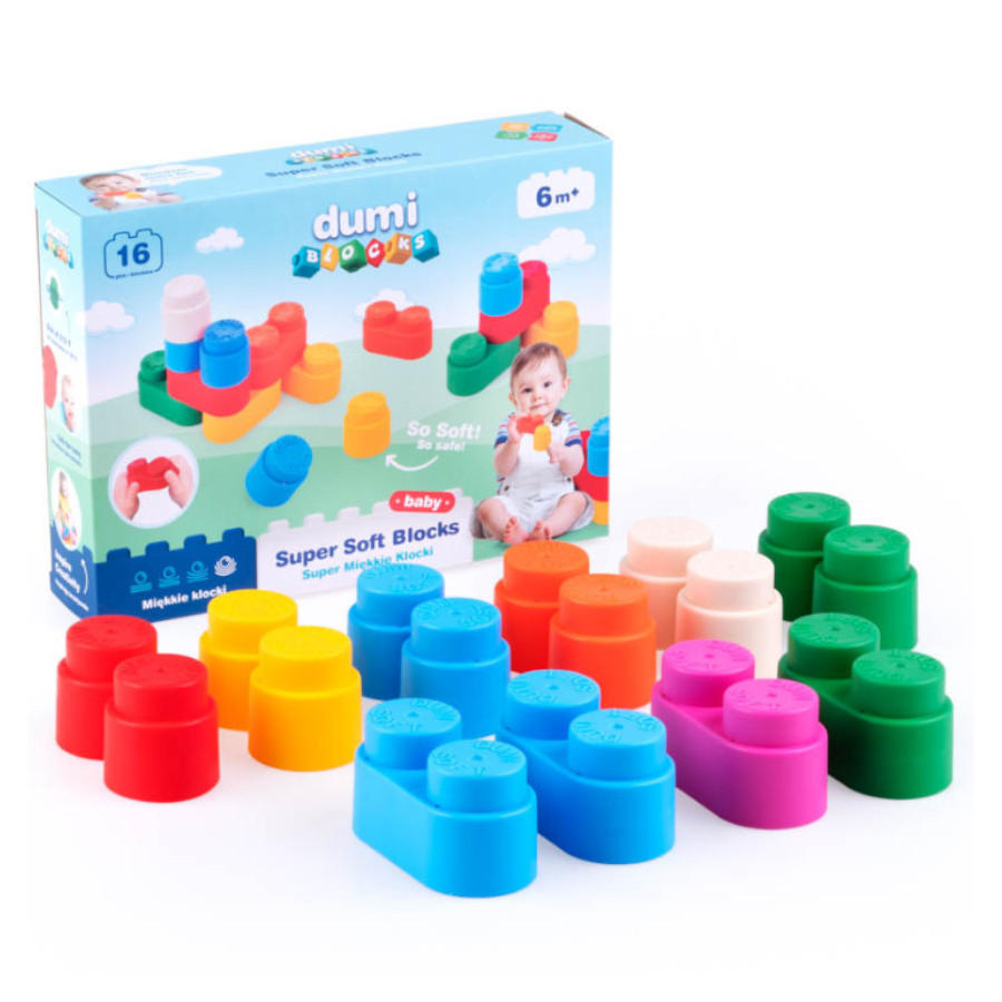 Super miękkie klocki Dumi Blocks 16 szt. / Dumel