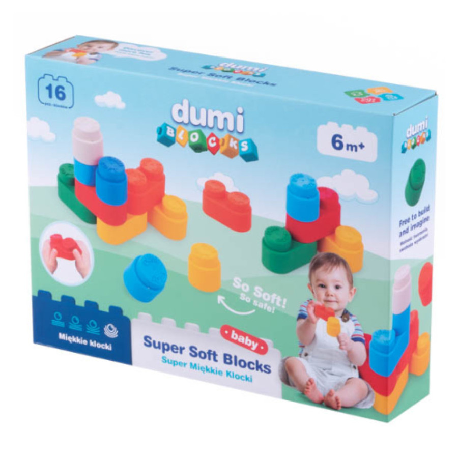 Super miękkie klocki Dumi Blocks 16 szt. / Dumel