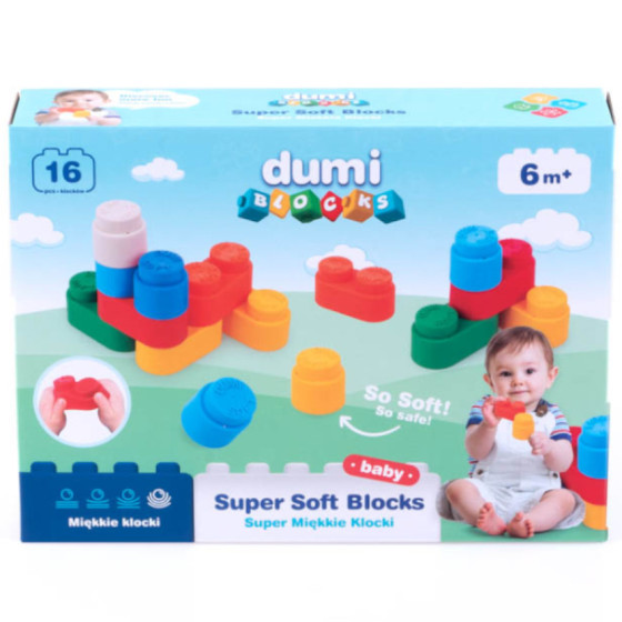Super miękkie klocki Dumi Blocks 16 szt. / Dumel