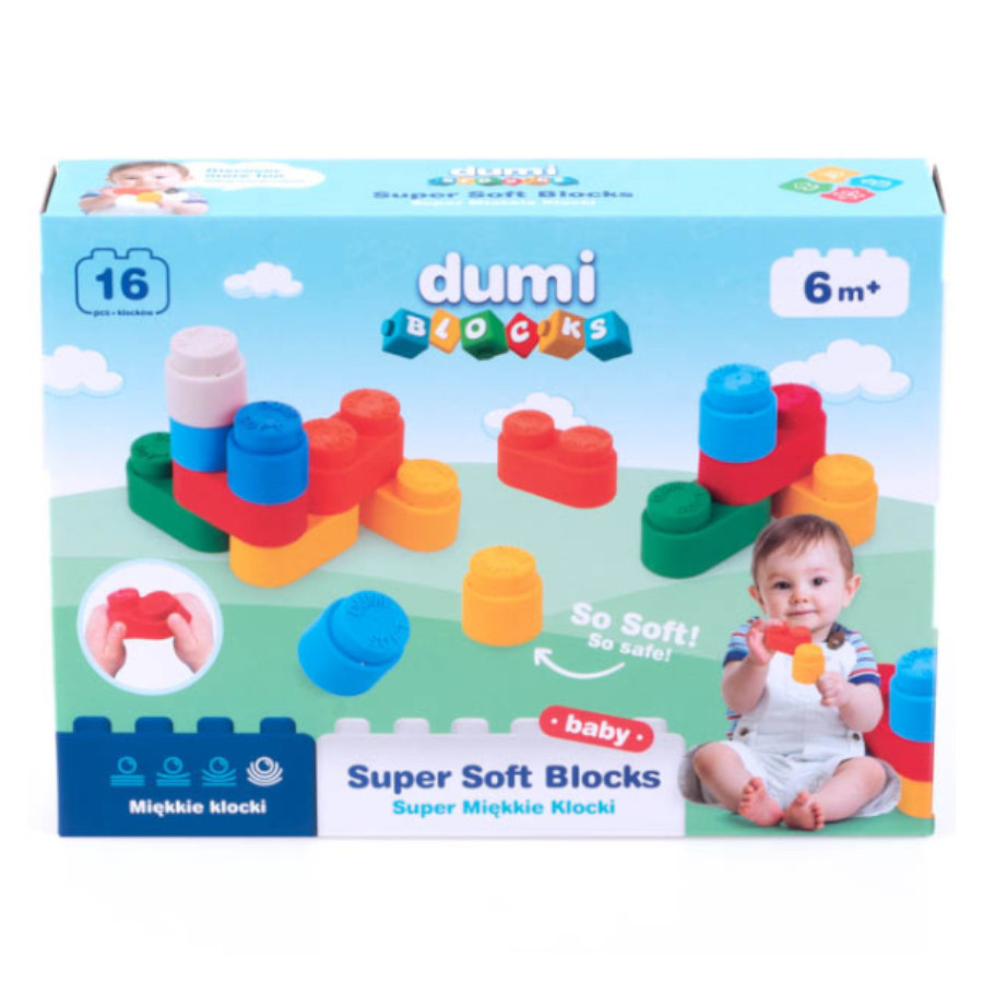 Super miękkie klocki Dumi Blocks 16 szt. / Dumel