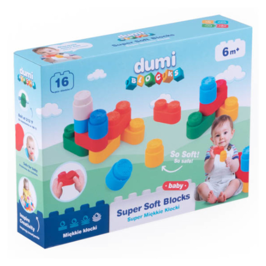 Super miękkie klocki Dumi Blocks 16 szt. / Dumel