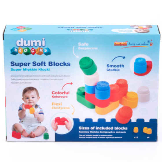 Super miękkie klocki Dumi Blocks 16 szt. / Dumel