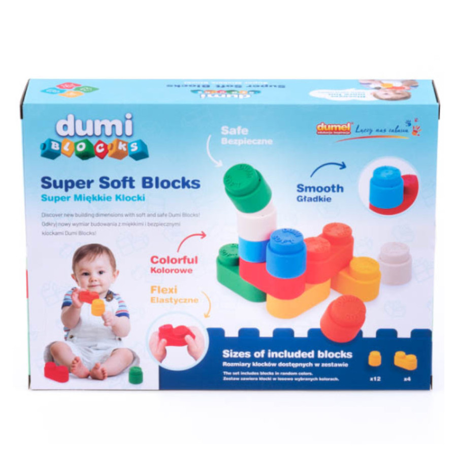 Super miękkie klocki Dumi Blocks 16 szt. / Dumel