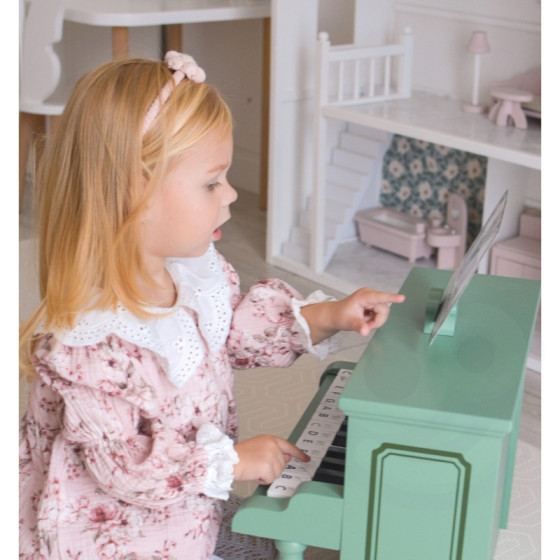Pianinko Vintage + Książeczka do nauki / Classic World