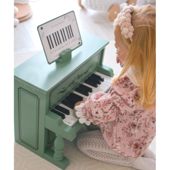 Pianinko Vintage + Książeczka do nauki / Classic World