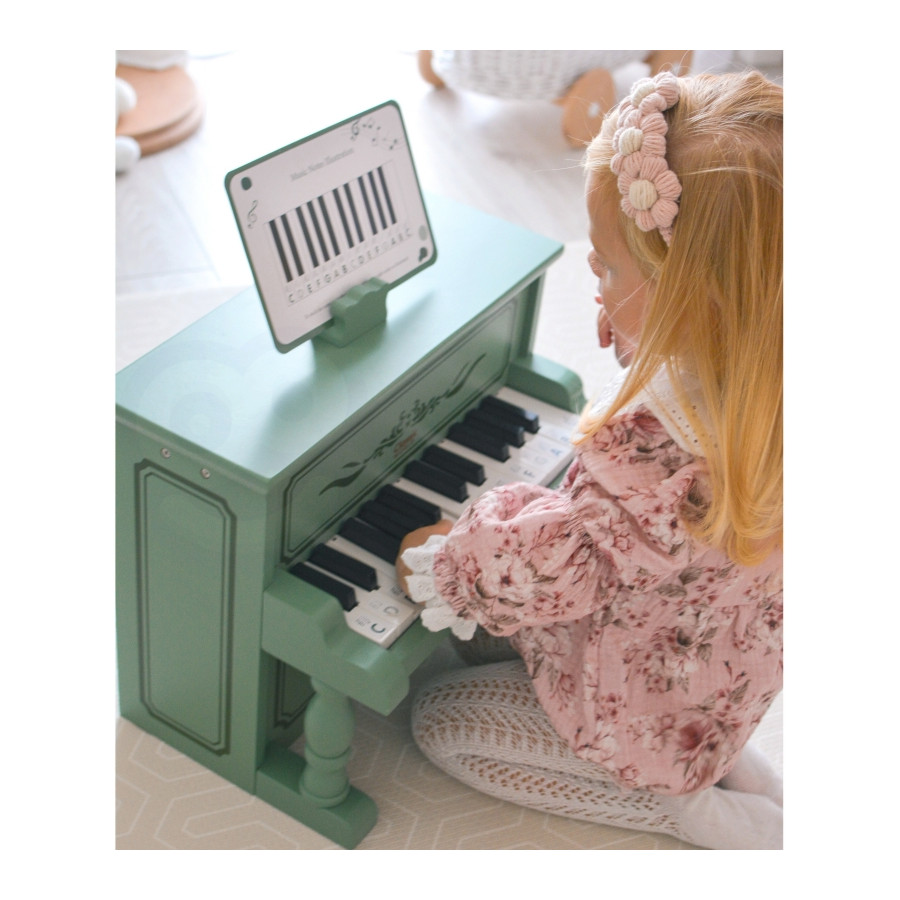 Pianinko Vintage + Książeczka do nauki / Classic World