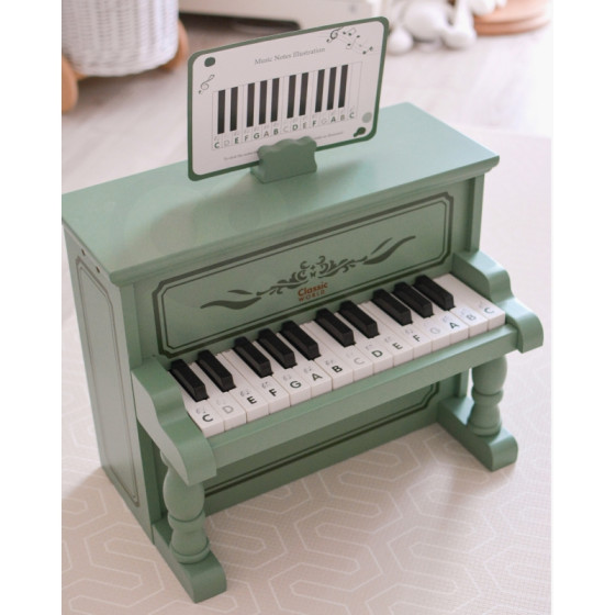 Pianinko Vintage + Książeczka do nauki / Classic World